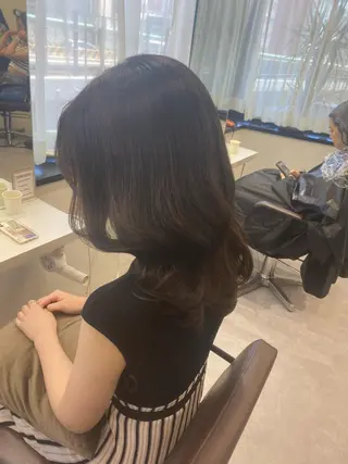 セミロング カラー 韓国風cut/ 縮毛矯正/正岡幹康のヘアスタイル