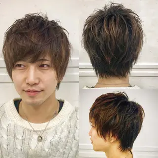 ミディアム メンズ 縮毛/レイヤー 韓国/橋口のヘアスタイル