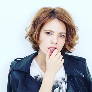 ミディアム パーマ 大嶋 宏隆のヘアスタイル