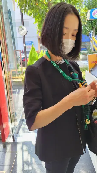 ミディアム 遠藤 史秋のヘアスタイル