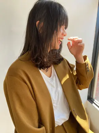 ミディアム カラー パーマ ヘアアレンジ メンズ キッズ ネイル マツエク・マツパ ショート/ボブ/ パーマ/柏原良亮のヘアスタイル