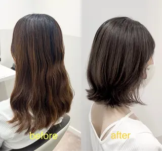 ミディアム SALOWIN川崎所属・似合わせレイヤー/ 美髪縮毛矯正/ミナエのヘアスタイル