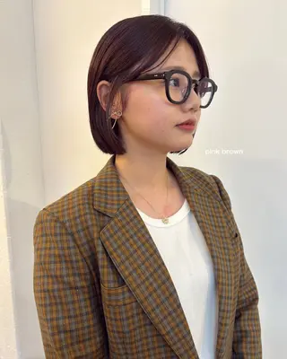 ショート レイヤーカット/ 透明感カラーmikuのヘアスタイル