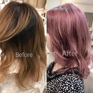 セミロング カラー ✨韓国風カット/艶髪 カラー✨yumeのヘアスタイル