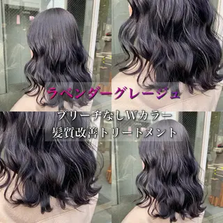 セミロング カラー ブリーチなしカラー の職人YOSHIKIのヘアスタイル