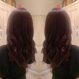 セミロング カラー 韓国🇰🇷 ✂︎hair 内田愛のヘアスタイル