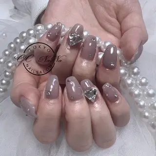 ネイル 韓国風ワンホンネイル パラジェル🩵roのネイルデザイン