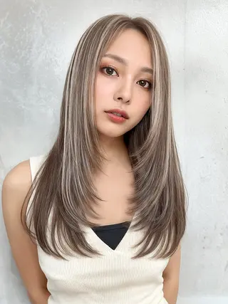 ロング カラー ヘアアレンジ VIM hairおもろまち店のヘアスタイル