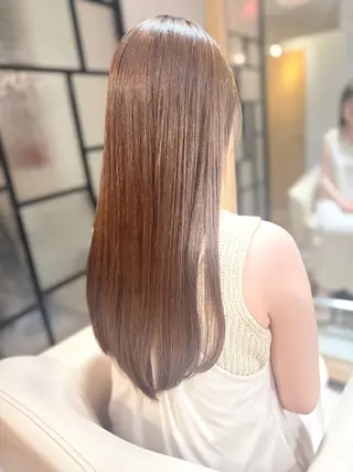 ロング カラー 安永 涼のヘアスタイル