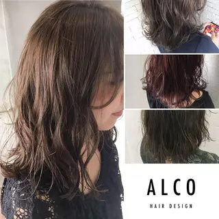 ミディアム カラー ヘアアレンジ ワタイショウタ 髪質改善✨眉毛サロンのヘアスタイル