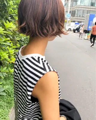 ショート カラー パーマ SHARON(シャロン)所属・すきバサミを使わない カット✂️✨郡司泰之のヘアスタイル