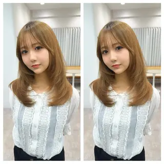 ロング 🍀立川／艶カラー ／韓国レイヤー🍀のヘアスタイル