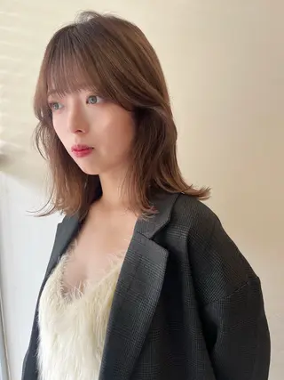 ミディアム kchiara所属・yura /レイヤーカットのヘアスタイル