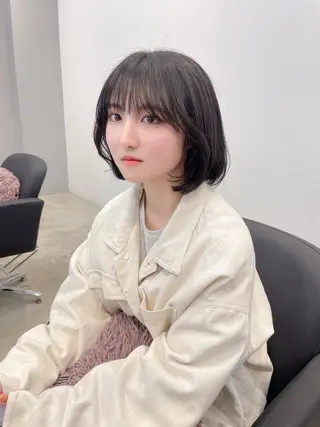 ミディアム ムラ修正ブリーチ 山田眞之介のヘアスタイル