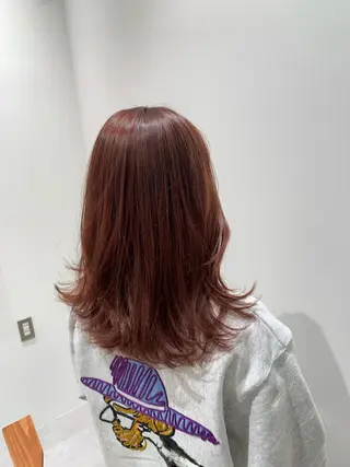 セミロング ハイトーンカラー/ インナー/木村黎🌞のヘアスタイル