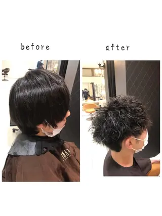 パーマ メンズ 豊田 恭平のヘアスタイル