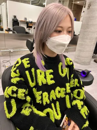 ミディアム カラー 艶髪✨ブリーチ職人 井手正康のヘアスタイル