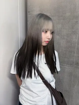ミディアム カラー 💫miyu💫デザ インカラー/アレンジのヘアスタイル
