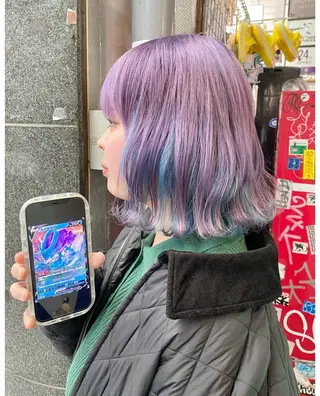 ショート カラー GARU-ガル-所属・TSUNO🦖 派手髪/オタク美容師のヘアスタイル