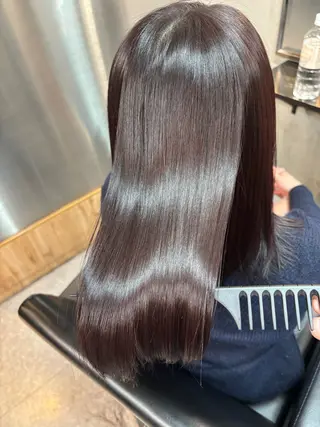 ミディアム ショートボブ縮毛矯正 髪質改善のプロ山道潤のヘアスタイル