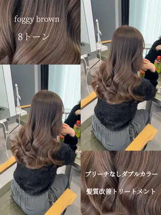 カラー 梅田/ベージュ／ 艶カラー／三宅空翔のヘアスタイル