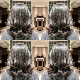 ミディアム カラー パーマ ヘアアレンジ tocca所属・毎月通える価格♪ 杉本真基のヘアスタイル