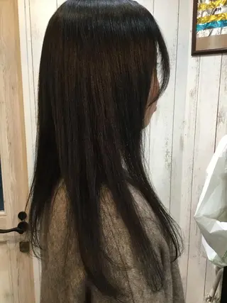ロング カラー パーマ 金崎 新吾のヘアスタイル