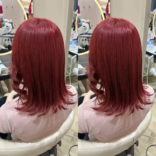 ミディアム カラー 🎀推し活カラー/ ピンクカラー/のののヘアスタイル