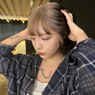 ショート カラー ヘアアレンジ ボブハイトーン🦖 デザインMAMIのヘアスタイル