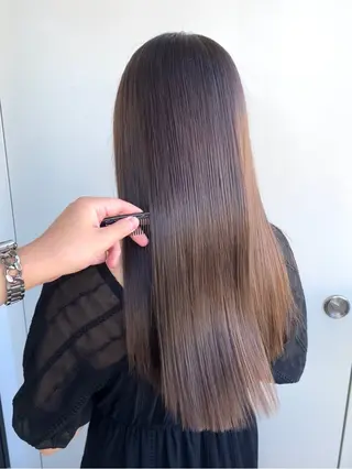 ロング カラー 髪質改善水素TR× レイヤーカット/熊澤のヘアスタイル