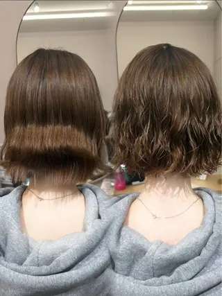 ショート パーマ sand 池袋所属・ミディアム レイヤー♡桃花🎀のヘアスタイル