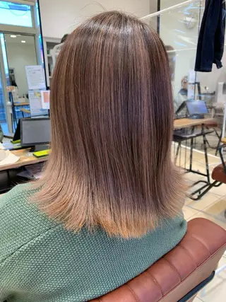 セミロング カラー 髪質改善カラーリスト /根本雄貴のヘアスタイル