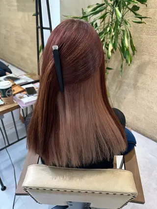 セミロング カラー 髪質改善AUSTIN登戸所属・野村 一花 / 暖色 カラー / Wカラーのヘアスタイル