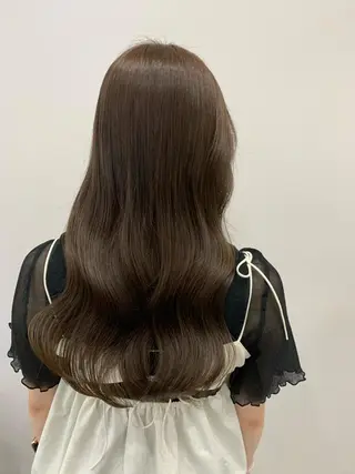 セミロング カラー 🍓韓国ヘア レイヤ ーカット🍓笠原 葵のヘアスタイル