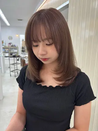 ミディアム カラー YUIMARL岡山店 MIRAIのヘアスタイル
