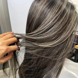 ロング カラー ヘアアレンジ 松井那津子 /ハイライトブリーチのヘアスタイル