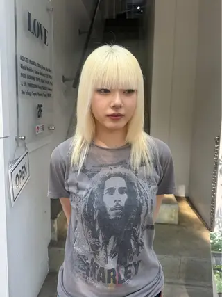 セミロング カラー 松本 雪愛のヘアスタイル