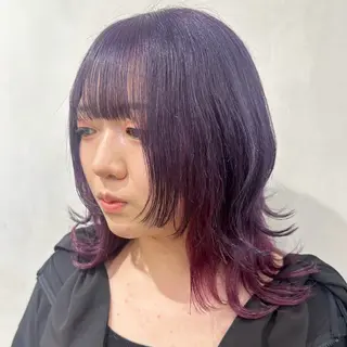 ミディアム カラー デザインカラー/パー マ🦖外岡咲希🦖のヘアスタイル