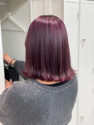 ミディアム カラー ショーヤ/ブリーチ /バレイヤージュのヘアスタイル