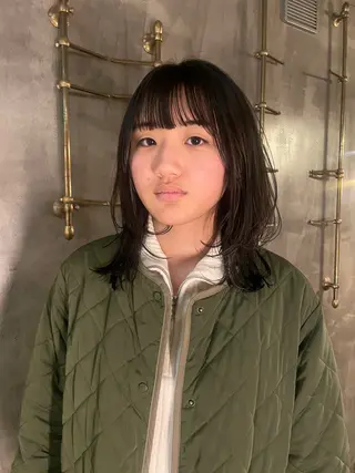 ミディアム カラー パーマ ヘアアレンジ レイヤー/似合わせ MADOKAのヘアスタイル