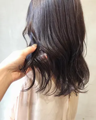 セミロング カラー ヘアアレンジ 酸性縮毛矯正🧴韓国 レイヤー/髪質改善のヘアスタイル