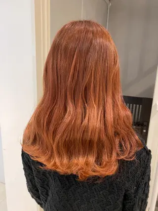 セミロング カラー 🌈評価No.1🌈 艶髪カラー❌エクステのヘアスタイル