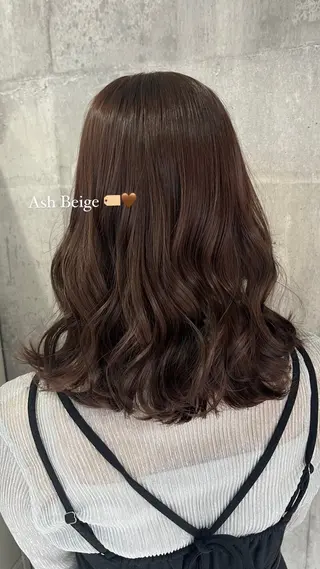 ミディアム カラー ♡🎀垢抜け透明感 カラーaomi🐇♡のヘアスタイル