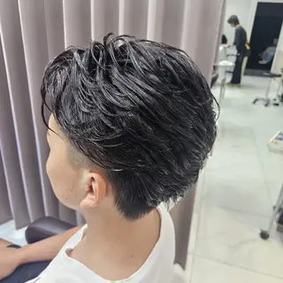メンズ セミロング パーマ カラー 【GRANDEUR】 Matsuiのヘアスタイル