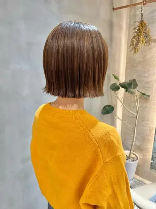 ショート ボブ/巻ける縮毛矯正 /韓国レイヤーはなのヘアスタイル