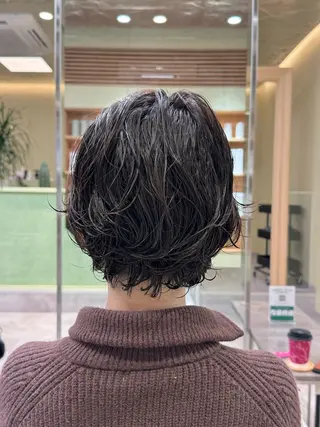 ショート パーマ KOHNO/ブリーチ なし/透明感カラーのヘアスタイル