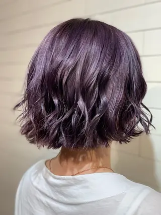 ショート カラー ヘアアレンジ 髪質改善×ハイトーン 中田啄也のヘアスタイル