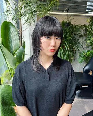 ミディアム ハッシュカット カシマハヤトのヘアスタイル