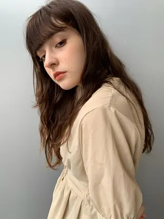 ロング カラー パーマ ケアカラー×髪質改善 🌙OKUBO🌙のヘアスタイル