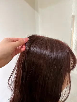 ミディアム カラー ヘアアレンジ れな/艶カラー /暖色カラーのヘアスタイル